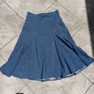Vintage y2k Raw Denim Trumpet Skirt